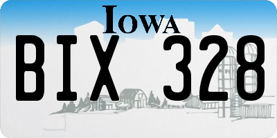 IA license plate BIX328