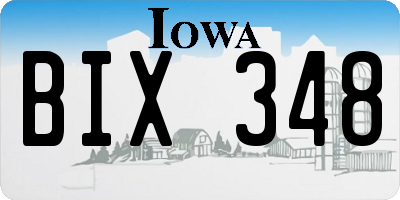 IA license plate BIX348