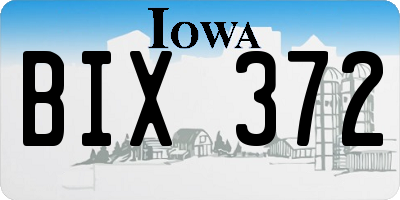IA license plate BIX372