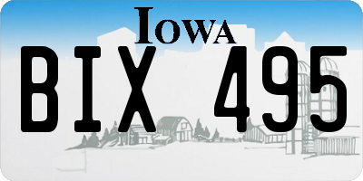 IA license plate BIX495