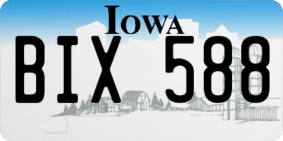 IA license plate BIX588