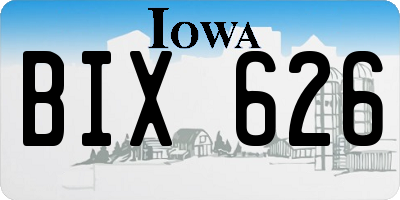 IA license plate BIX626