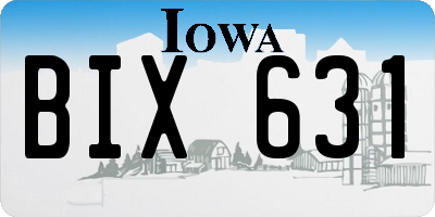 IA license plate BIX631