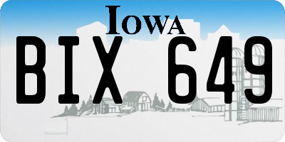 IA license plate BIX649