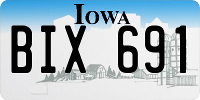IA license plate BIX691