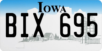 IA license plate BIX695