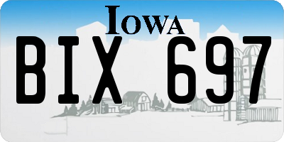 IA license plate BIX697