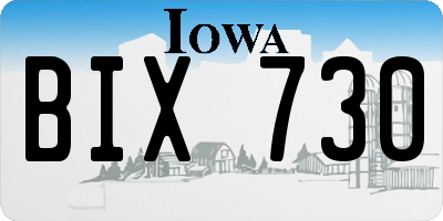 IA license plate BIX730