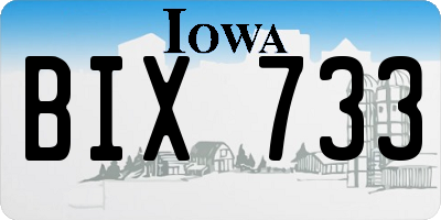 IA license plate BIX733