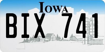 IA license plate BIX741