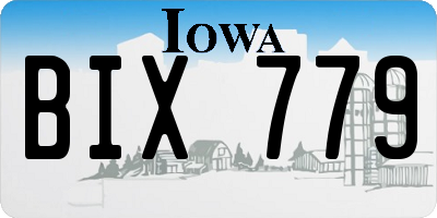 IA license plate BIX779