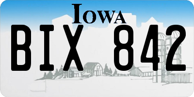 IA license plate BIX842