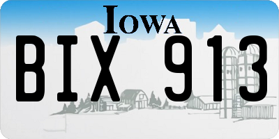 IA license plate BIX913