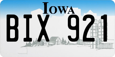 IA license plate BIX921