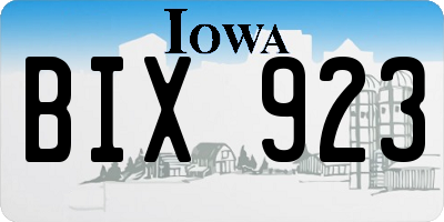 IA license plate BIX923