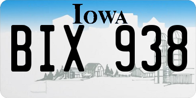 IA license plate BIX938