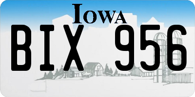 IA license plate BIX956