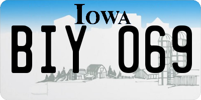 IA license plate BIY069