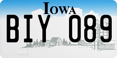 IA license plate BIY089