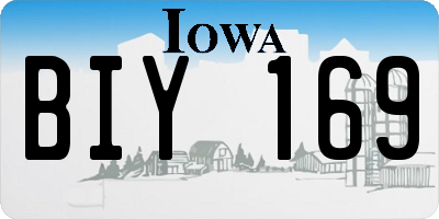 IA license plate BIY169