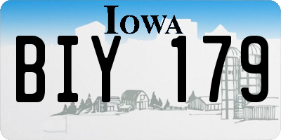 IA license plate BIY179