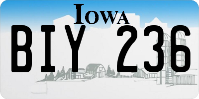 IA license plate BIY236