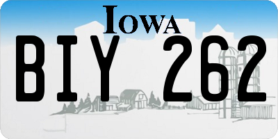 IA license plate BIY262