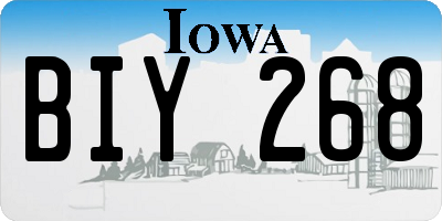 IA license plate BIY268