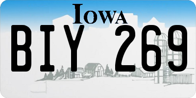 IA license plate BIY269