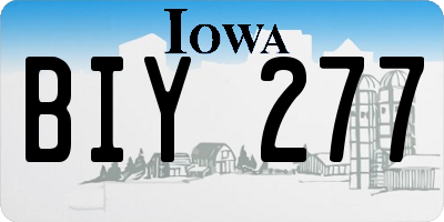 IA license plate BIY277