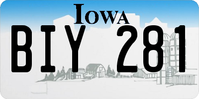 IA license plate BIY281