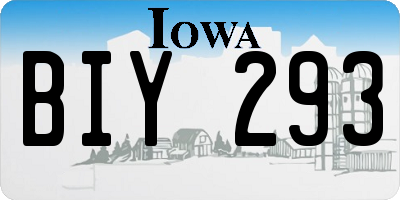 IA license plate BIY293