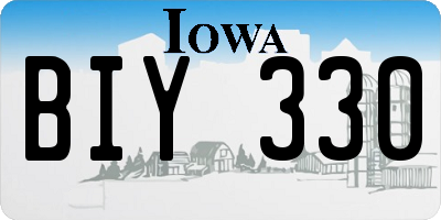 IA license plate BIY330