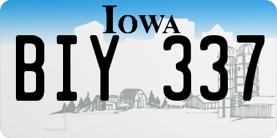 IA license plate BIY337