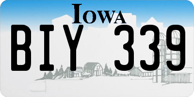 IA license plate BIY339
