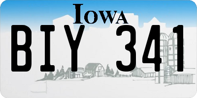 IA license plate BIY341