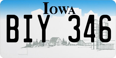 IA license plate BIY346