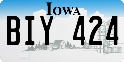 IA license plate BIY424