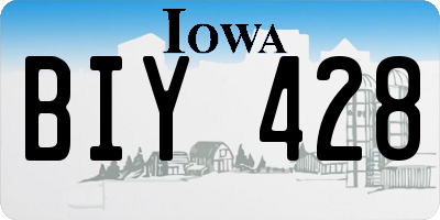 IA license plate BIY428