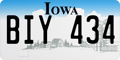 IA license plate BIY434