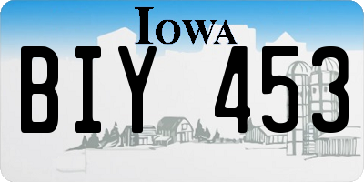 IA license plate BIY453