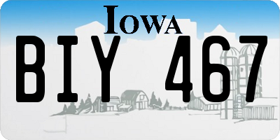 IA license plate BIY467