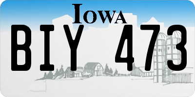 IA license plate BIY473