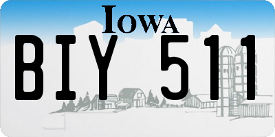 IA license plate BIY511