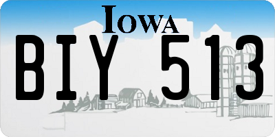 IA license plate BIY513