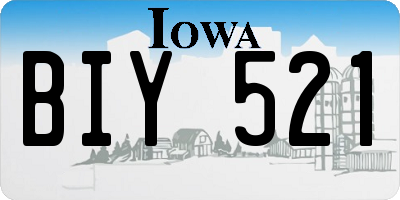 IA license plate BIY521