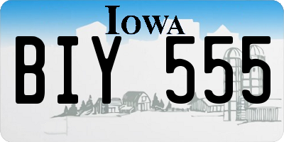 IA license plate BIY555