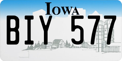 IA license plate BIY577