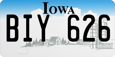 IA license plate BIY626