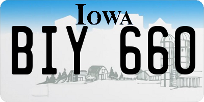 IA license plate BIY660
